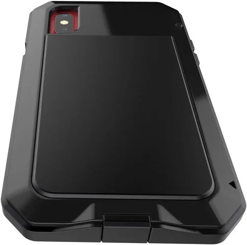 Vista 8 de Funda protectora de cuerpo completo 360 para iPhone Xs, resistente a los golpes, funda de metal de aluminio con protector de pantalla integrado
