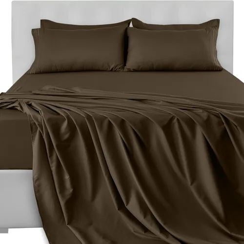 Vista 187 de LUX Décor - Juego de sábanas Twin de microfibra ultrasuave de 3 piezas con sábana encimera, sábana bajera de 16 pulgadas de profundidad y funda