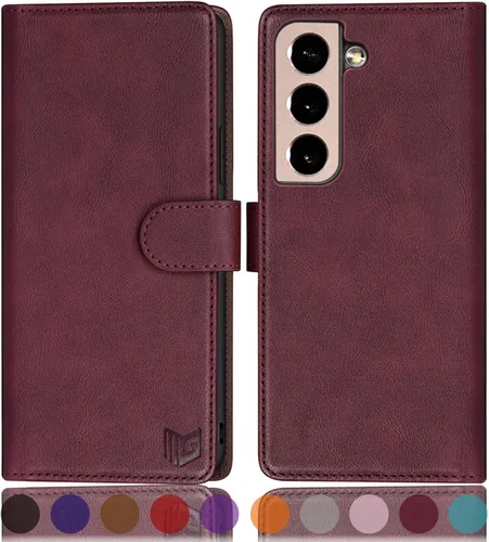 Vista 11 de SUANPOT Funda de piel tipo cartera para Samsung Galaxy S22+/S22 Plus 5G con bloqueo RFID, tarjetero para tarjetas de crédito, funda para teléfono