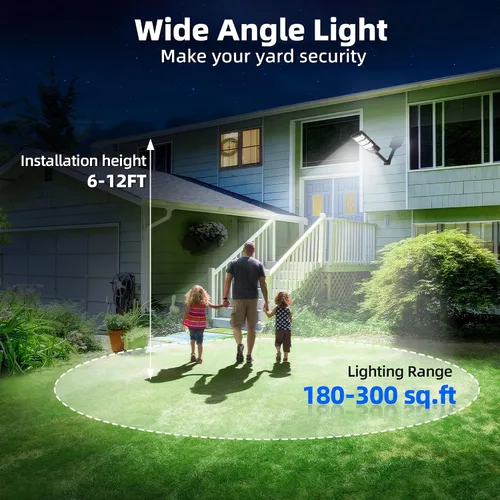 Vista 5 de FOWSEEK Farolas solares para exteriores, paquete de 2 unidades, 6500 K, luces solares para exteriores, impermeables, con sensor de movimiento
