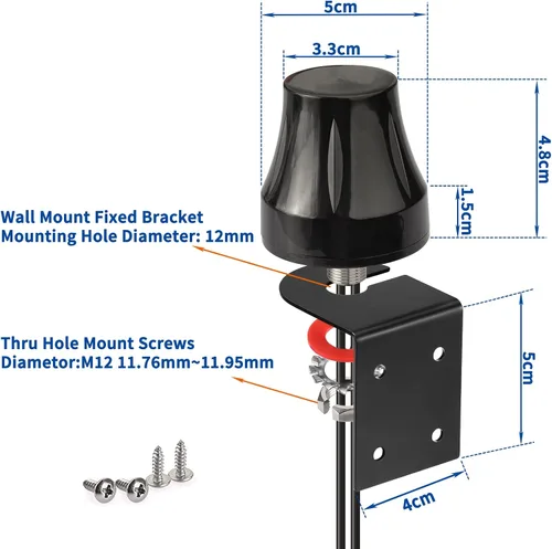 Vista 6 de Bingfu Antena MIMO macho 4G LTE SMA Soporte fijo al aire libre Antena impermeable para 4G LTE Wireless CPE Router Hotspot Celular IoT Puerta