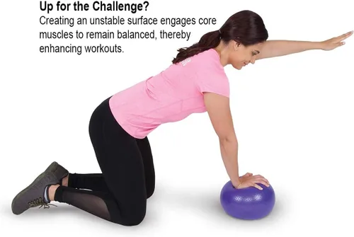 Vista 4 de Balego® Mini bola de Pilates, morado, 9 pulgadas