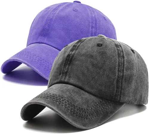 Vista 9 de PFFY 2 Packs Vintage Washed Distressed Baseball Cap Golf Dad Hat for Men Women