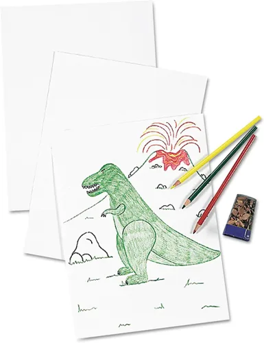 Vista 7 de Papel de dibujo Pacon, color blanco, peso medio, 9" x 12", 500 hojas