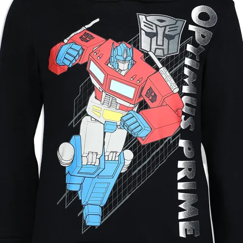 Vista 3 de Transformers Hasbro Optimus Prime - Conjunto de sudadera con capucha y pantalones para niños pequeños