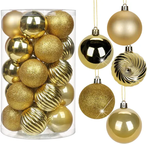Vista 37 de Adornos de bolas de Navidad negras de 2.36 pulgadas, 25 piezas inastillables, set de adornos de Navidad, bolas de Halloween, adorno negro para árbol