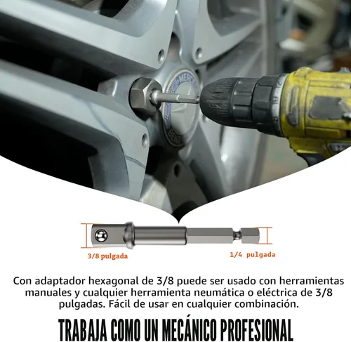Vista 4 de Coobeast - Juego de extractor de pernos resistente, 13 piezas con adaptador de 3/8 pulgadas, para tuercas peladas, tornillos oxidados, redondeados