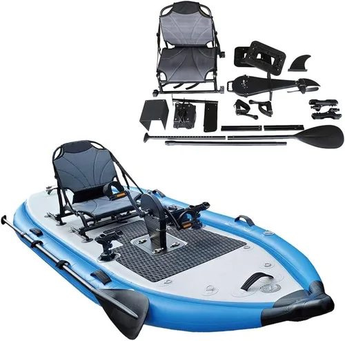 Vista 2 de Generic Inflable PVC 1 persona Pesca a la deriva Pedal Kayak Balsa Barco Nuevo