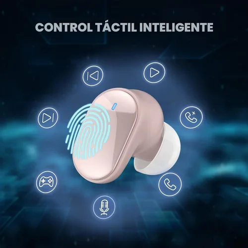 Vista 10 de HTC True Wireless Earbuds 2023 7 Bluetooth 5.3, auriculares intrauditivos con cancelación de ruido para juegos, ejercicio, latencia ultra baja de 45