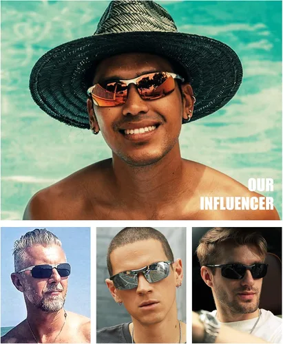 Vista 7 de Duco - Gafas de sol deportivas polarizadas para hombre con protección UV 8177s