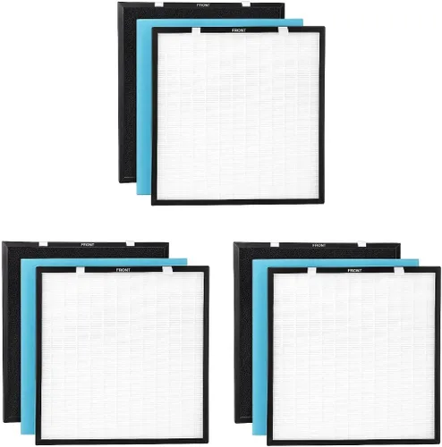 Vista 7 de Nispira RFM80 Oran True HEPA/Carbón Activado/Juego de Filtros Preliminares Compatible con Max RFM80 Purificador de Aire OVHM80. 1 Juego