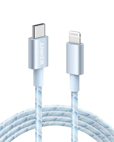 Vista 18 de Anker Nuevo Cable de Nylon USB C a Lightning, Certificado MFi de Apple para iPhone Serie 14, y Más (1 pie, Negro)