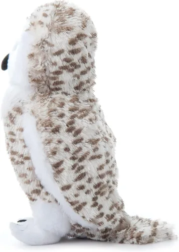 Vista 3 de The Petting Zoo Peluche de búho nevado, regalos para niños, animales salvajes del zoológico Onez, juguete de peluche de búho blanco, 12 pulgadas