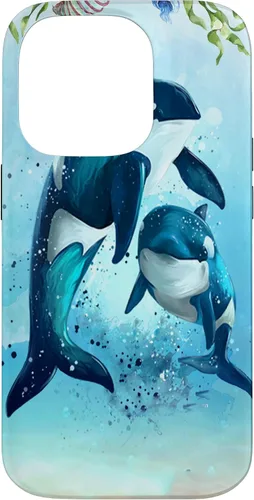 Vista 17 de iPhone 16 Orca Whales Animal Nature Case Men Women Boys Girls Orca Case