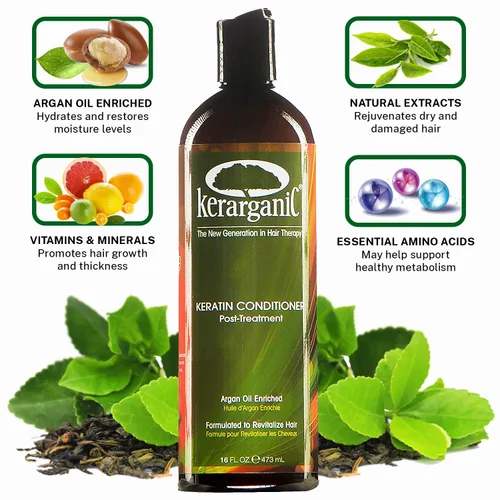 Vista 2 de TRATAMIENTO DE QUERATINA ORGÁNICA - ACONDICIONADOR POSTATAMENTO - 16oz