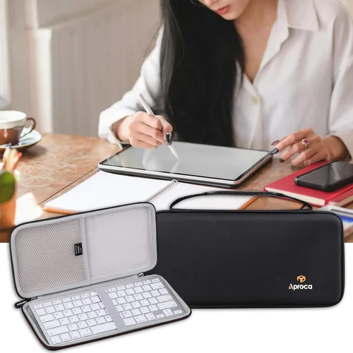 Vista 4 de Aproca Funda compatible con teclado Apple Magic, bolsa de almacenamiento portátil para accesorios (solo funda)