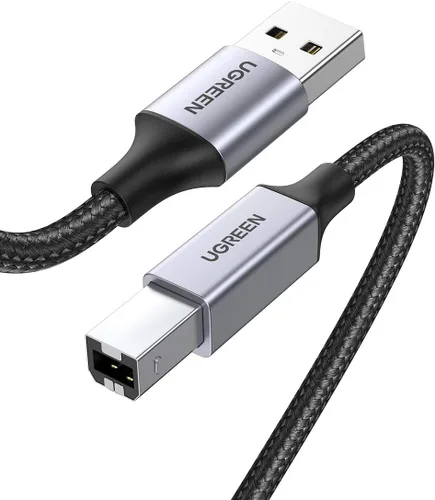 Vista 9 de UGREEN Cable de impresora, 6 pies USB A a B, cable USB B trenzado de nailon Carcasa de aluminio, compatible con Epson, Canon, HP, Brother, Dell
