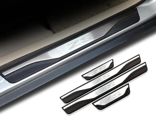 Vista 6 de Auto Parts - Protector de umbral de puerta, para MG ZS, accesorios para automóvil, acero con placa de protección de entrada de plástico (azul)