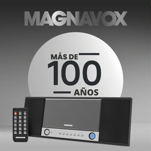 Vista 8 de Magnavox Sistema de estante de CD de 3 piezas con radio estéreo digital PLL FM