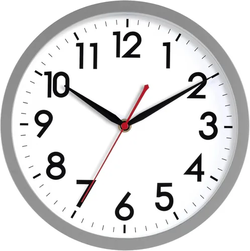 Vista 10 de AKCISOT - Reloj de pared de 8 pulgadas, silencioso, funciona con pilas, color negro