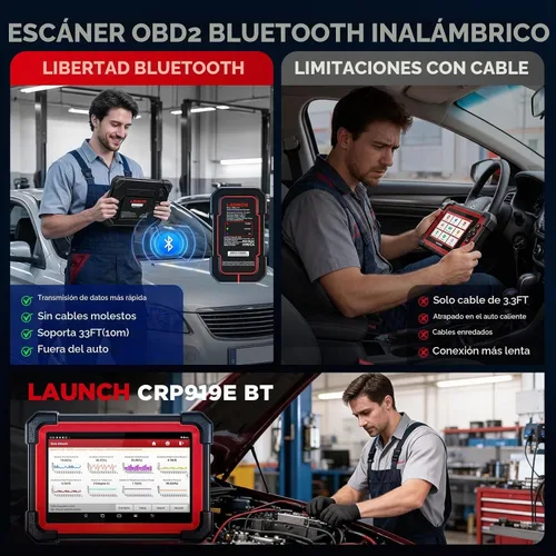 Vista 12 de [Usado] LAUNCH Escáner X431 CRP919EBT OBD2, herramienta de escaneo bidireccional Bluetooth inalámbrica avanzada, código ECU, CANFD/DOIP, FCA