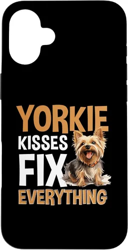 Vista 23 de Funda para iPhone 13 Pro Max Yorkshire Terrier Dog Yorkie - Yorkie kisses arreglar todo