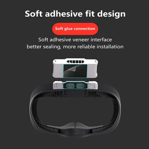 Vista 4 de Aoife VR Fan Compatible with Oculus Meta Quest 2, Anti-Fog Active Air Circulation Vent Cooler Fan with Facial Interface and PU Sweat-Proof Face