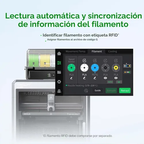 Vista 3 de Creality CFS - Impresora 3D multicolor con sistema de filamento automático, almacenamiento de filamento antihumedad, soporta 4 dispositivos