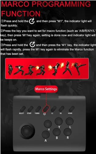 Vista 3 de arVin Arcade Fight Stick Joystick Game Controller for iPhone iOS Android PC Fighting Stick for Nintendo Switch/PS3/PS4 Arcade Rocker Gamepad with