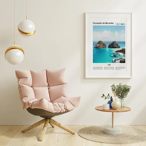 Vista 3 de Póster de Fernando De Noronha, impresión de Fernando De Noronha, arte de pared, impresión de viaje, pintura al óleo, póster de pintura al óleo, 507