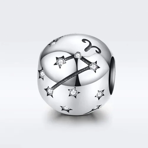 Vista 3 de Abalorio de constelación de plata de ley 925 con piedra natal para pulsera Pandora, regalo para aniversario, cumpleaños, Navidad