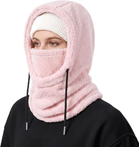 Vista 14 de Ski Mask Balalclava Windproof Face Mask Warm Fleece Neck Cover for Cold Weather Helmet Hood for Men & Women A01-negro