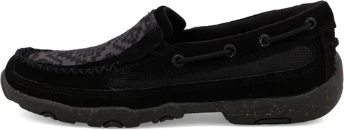 Vista 4 de Twisted X Mocasines de conducción para mujer, zapatos sin cordones para caminar con CellStretch Negro & gris
