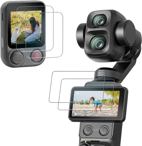 Vista 10 de AMAZEAR Protector de pantalla de lente para DJI Osmo Pocket 4/3/Xtra Muse (paquete de 6), Pocket4 Accesorios Protector de pantalla de vidrio