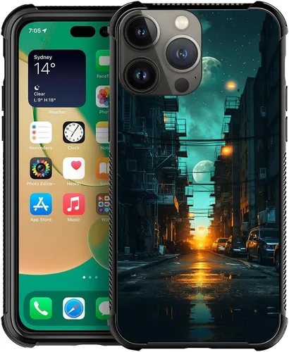 Vista 112 de CARLOCA Funda compatible con iPhone 15, increíble patrón de luz espacial nebulosa para niñas y niños, ultra protección, a prueba de golpes