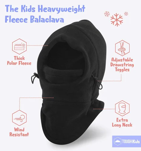 Vista 3 de Kids Winter Hat with Mask - Ski Mask for Kids - Ninja Kids Balaclava & Winter Face Mask for Kids wHood - Toddler Balaclava