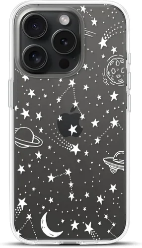 Vista 33 de Compatible con iPhone 15, funda transparente de encaje negro floral a prueba de golpes, parte trasera dura, delgada, bonita funda transparente