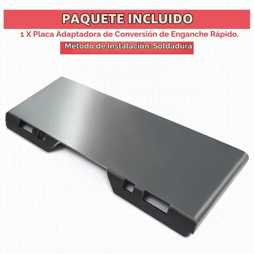Vista 6 de Placa de montaje para minicargadora de 1/2" con enganche rápido, placa de cargadora compatible con Bobcat Kubota, con garantía de un año