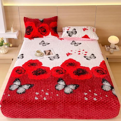 Vista 11 de ZIQINPSQ Sábana Bajera Ajustada de Forro Polar Tamaño Individual - Sábanas de Forro Polar Ultra Suaves y Peludas para Invierno, Sábana Inferior