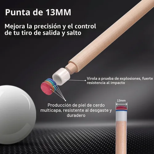 Vista 4 de Kmise 4-Piece 58 Inch FAS Canadian Maple Pool Cue Set, 18 19 20 21 oz 1 set