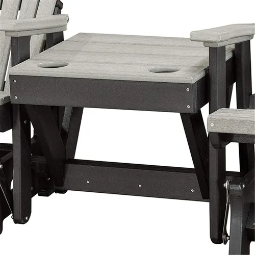 Vista 5 de American Furniture Classics Planeador de mesa central doble, gris claro