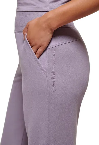 Vista 5 de Calvin Klein Performance Camiseta básica Calvin Klein con espalda cruzada para mujer, Lila ahumado