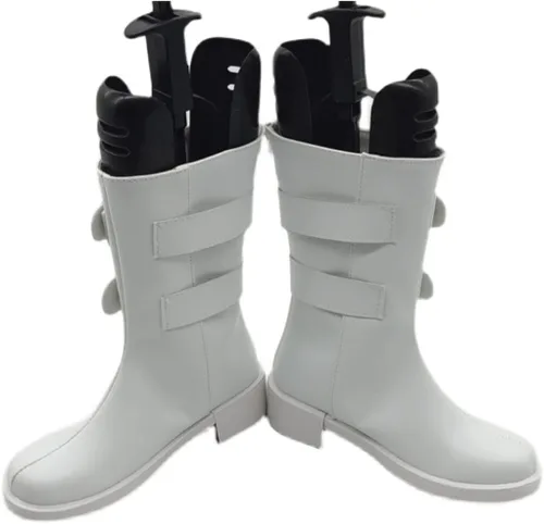Vista 4 de DUNHAO COS Tokyo ManjiGang Zapatos Cosplay Manjirou Sano Botas Cosplay, Blanco