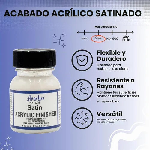 Vista 2 de Angelus Acabado satinado 605, 1 oz.