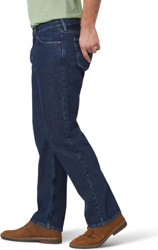 Vista 2 de Wrangler Authentics Jeans clásicos para hombre, corte holgado, con 5 bolsillos de algodón
