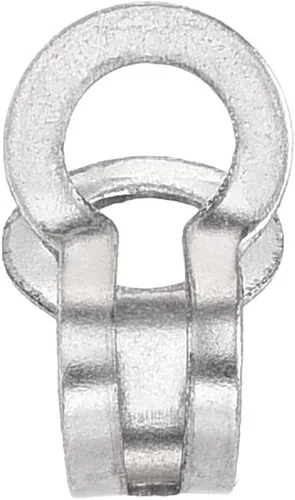 Vista 4 de uxcell Conector de cadena de bolas, 0.079 in, 0.094 in, doble anillo, conexión de bucle de acero inoxidable, paquete de 20
