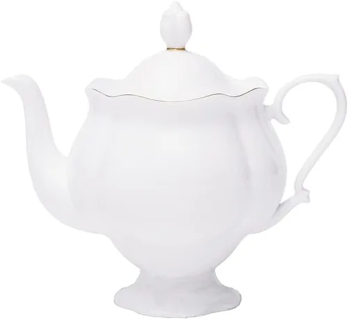 Vista 4 de Lomonosov Imperial - Tetera de porcelana para banquete IRIS, 4 tazas de 29 onzas