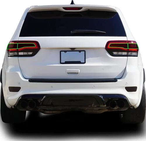 Vista 6 de BOGAR TECH DESIGNS Luz trasera tintada Hawk Eye Tercer Freno Parachoques Trasero Reflector Luz Superposición Tinte Compatible con Jeep Grand