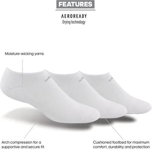 Vista 2 de adidas Calcetines acolchados invisibles para mujer (3 pares)