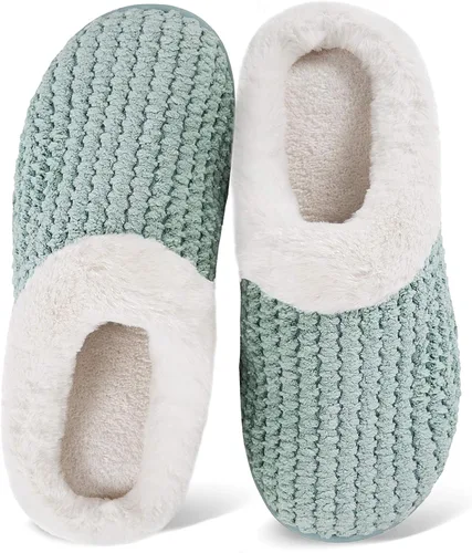 Vista 13 de WateLves Women's Slippers Comfort Memory Foam House Slippers Plush Lining Bedroom Shoes for Indoor & Outdoor Polvo de frijoles